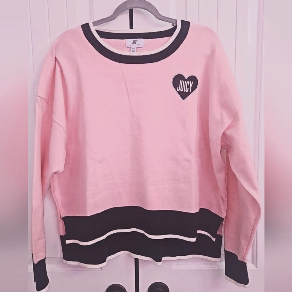 Juicy Couture Pink Sweatshirt with Black Trim